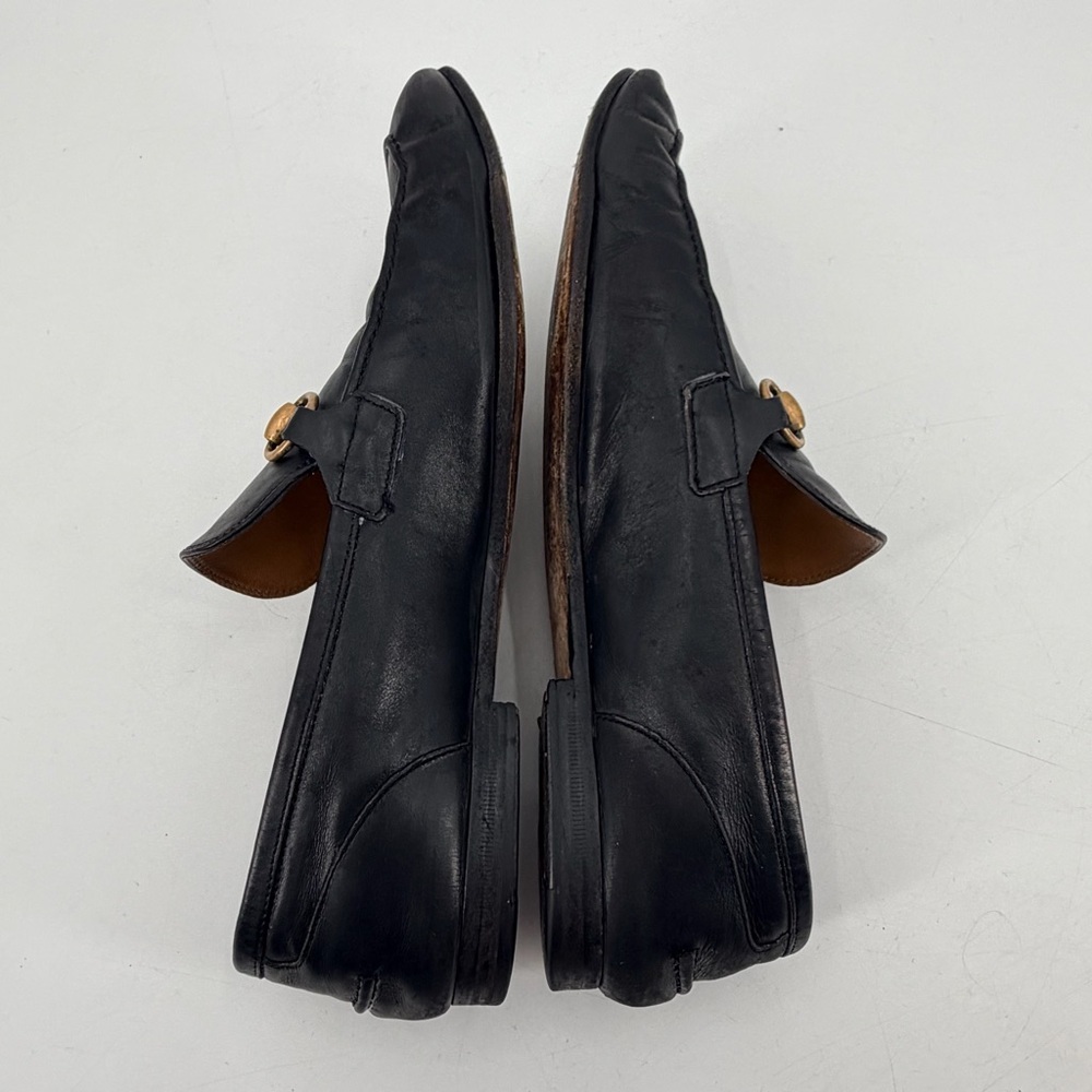GUCCI Black Leather Horsebit Classic Mens 9 Dress Shoes Loafers FLAWS - Picture 8 of 14